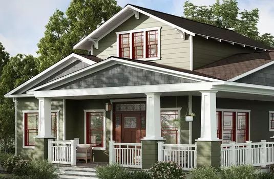 A house with Window World 6000 series siding