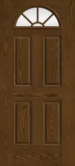 Doors with Glass and Grids - Fan-Lite with Fixed Grilled