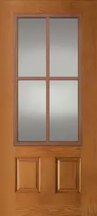 Doors with Glass and Grids - 2 Panel 3/4 Lite 4L
