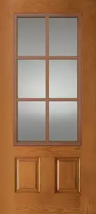 Doors with Glass and Grids - 2 Panel 3/4 Lite 6L