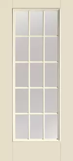 Doors with Glass and Grids - Full-Lite 15-Lite Fixed Grilles   Flat White