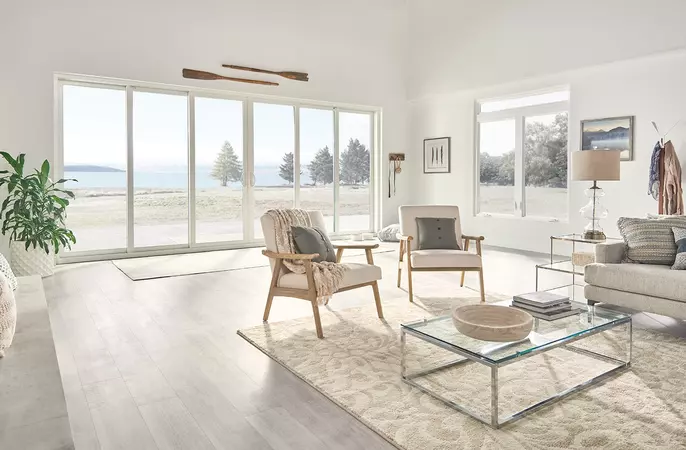 Multi-slide patio door interior