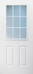 Doors with Glass and Grids - 2 Panel 1/2 Lite 9L