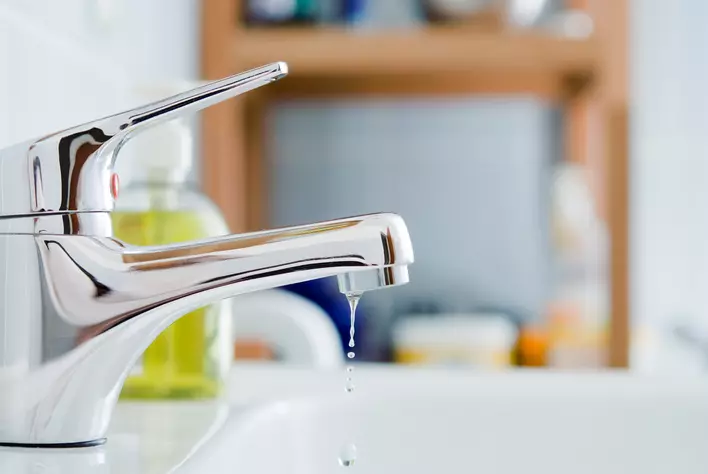 A leaky bathroom faucet