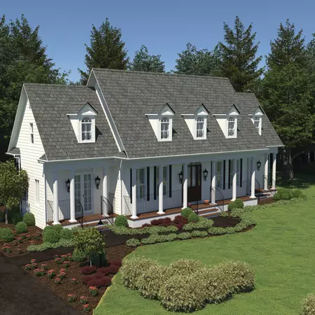 2 story colonial style home with CertainTeed's Belmont shingle line in Colonial Slate.