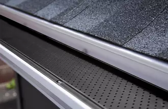 Close-up of Gutter Clean Gutter Guards on a home