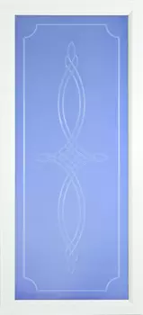 Premium Full View with Decorative Glass - Elegant Bevel White