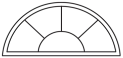 Radius Grille Options - Single Radius Sunburst 42"