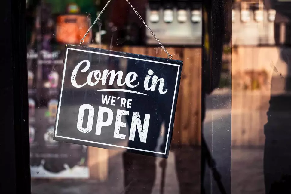 New business is open sign
