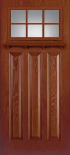 Doors with Glass and Grids - 3 Panel Craftsman 6L