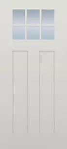 Doors with Glass and Grids - 2 Panel Shaker Craftsman 6L