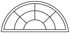Radius Grille Options - Double Radius Sunburst 60"