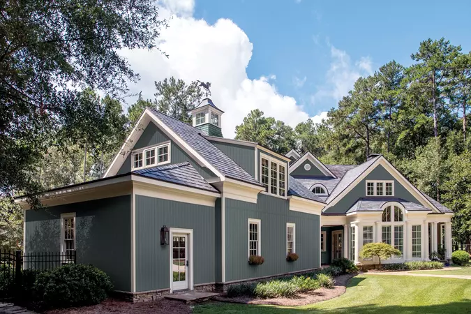 Window World® Midnight Blue Board & Batten-AS Vertical Vinyl Siding 