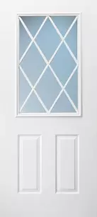 Doors with Glass and Grids - 2 Panel 1/2 Lite 12L