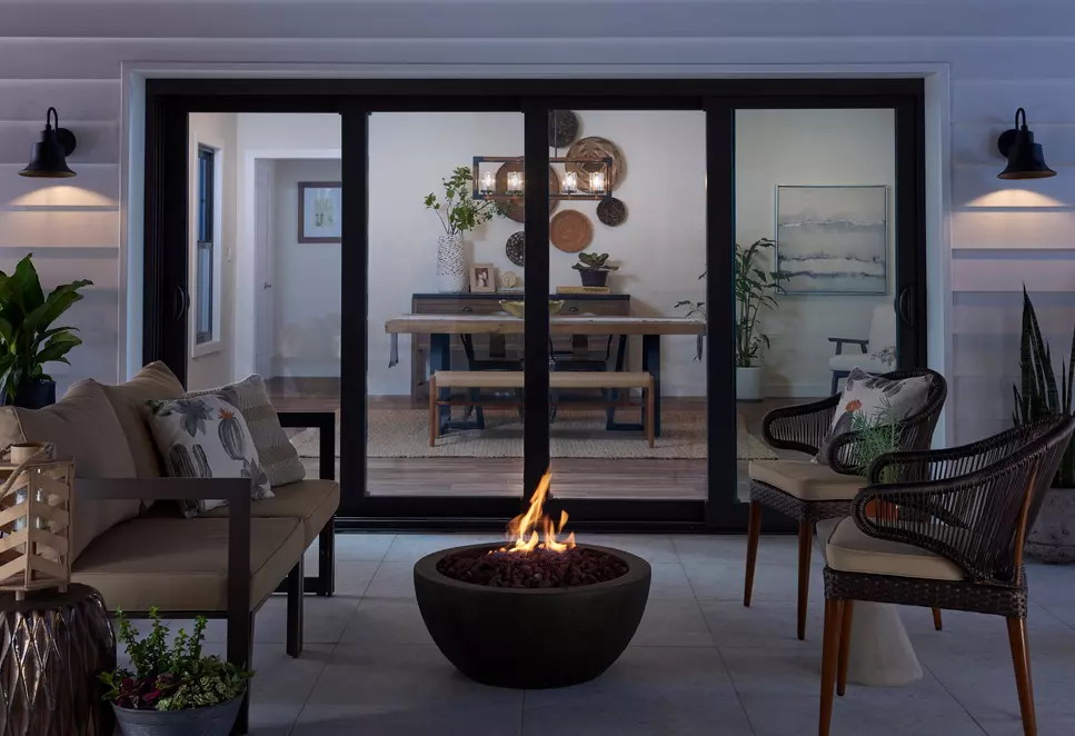 A patio door