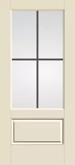 Doors with Glass and Grids - 3/4-Lite 4-Lite Black GBGs
