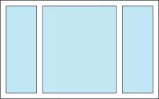Configuration Options - 3-Lite End Vent Slider (1/4 - 1/2 - 1/4)