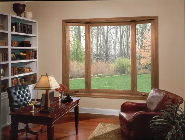 Bay window inside of home office