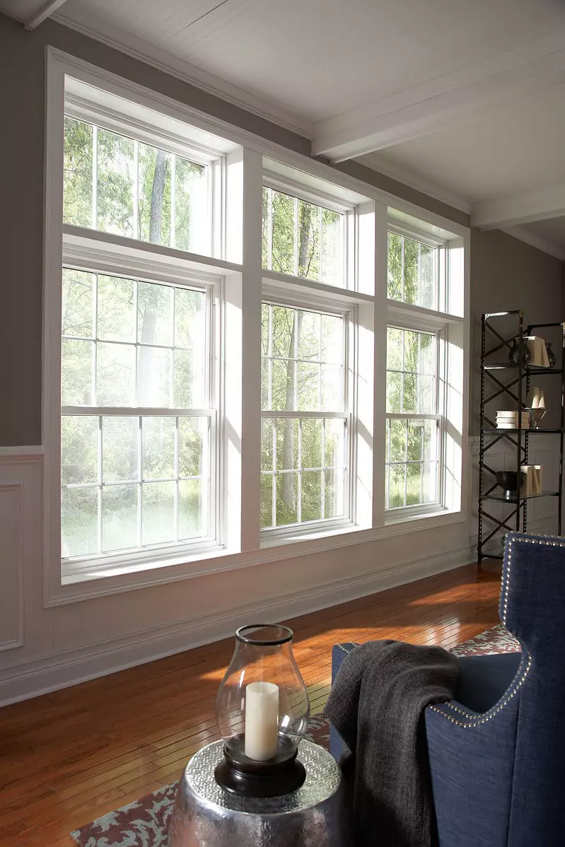 Double Hung Windows in Living Room