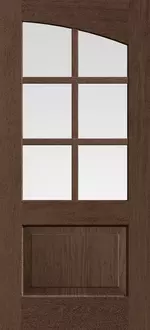 Doors with Glass and Grids - 2/3-Lite Common Arch Right 6-Lite