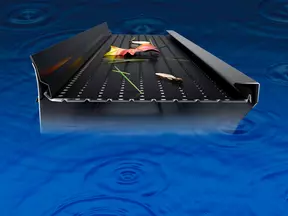 Close-up of Dual Defense DoublePro® Gutter System on a home