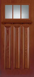 Doors with Glass and Grids - 3 Panel Craftsman 3L