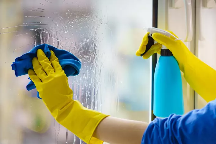 Hands Wash A Window